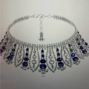 Elegant Diamond and Sapphire Choker Necklace